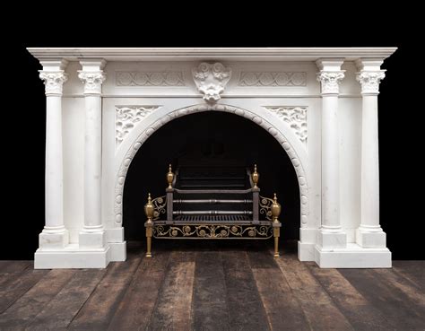 traditional marble fireplaces.